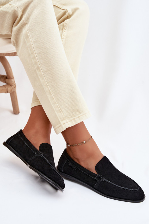 mocassins pour femmesActivéturalnego en daimu Big Star TT274209 couleur noire