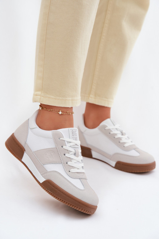 Chaussures modèle baskets Féminin Big Star TT274910 couleur blanche