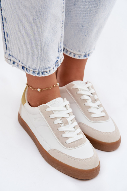 Chaussures modèle baskets Féminin en cuir écologique Big Star TT274310 couleur blanche