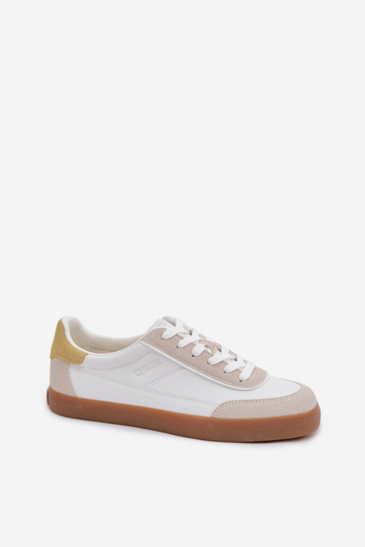 Chaussures modèle baskets Féminin en cuir écologique Big Star TT274310 couleur blanche