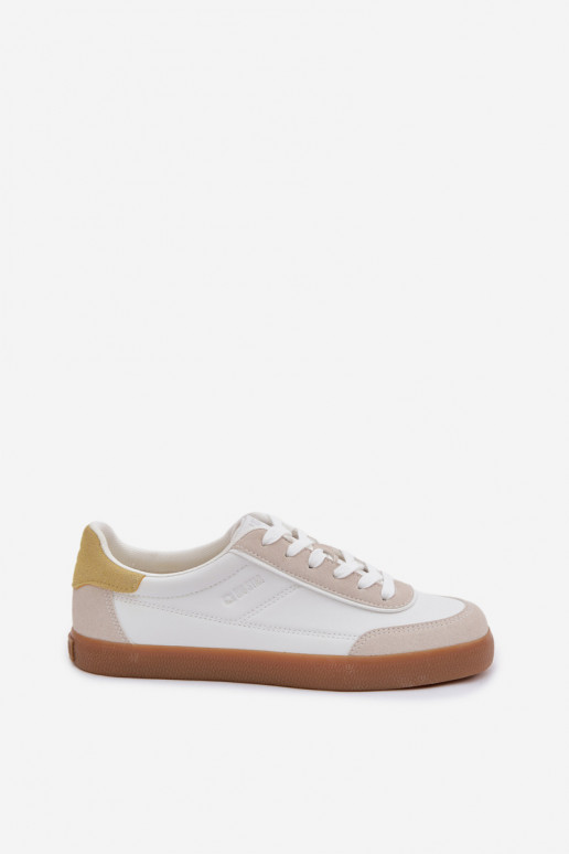 Chaussures modèle baskets Féminin en cuir écologique Big Star TT274310 couleur blanche