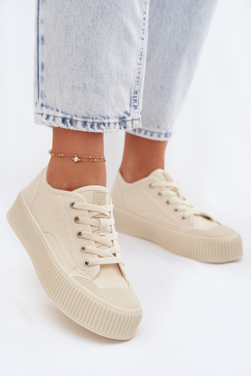 Chaussures de loisirs avec une plateforme Big Star TT274271 beige