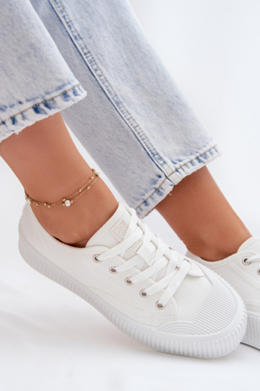 Chaussures de loisirs avec une plateforme Big Star TT274269 couleur blanche