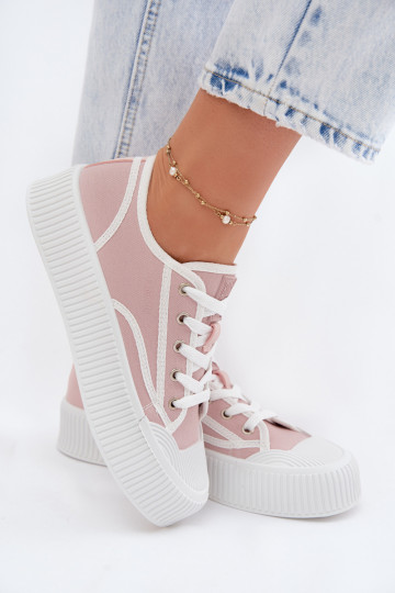 Chaussures de loisirs avec une plateforme Big Star TT274270 couleur rose