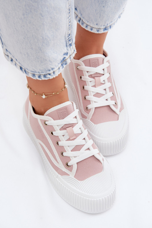 Chaussures de loisirs avec une plateforme Big Star TT274270 couleur rose