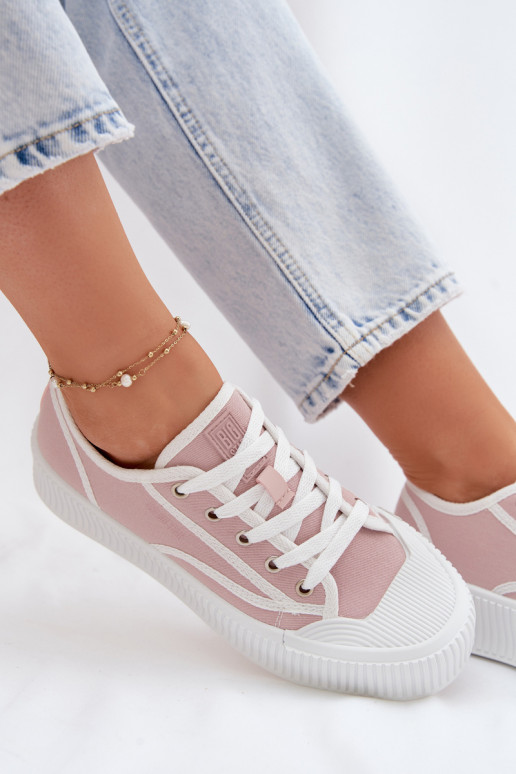 Chaussures de loisirs avec une plateforme Big Star TT274270 couleur rose