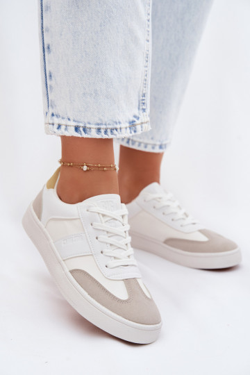 Chaussures modèle baskets Le bas des femmes Big Star TT274767 couleur blanche 2