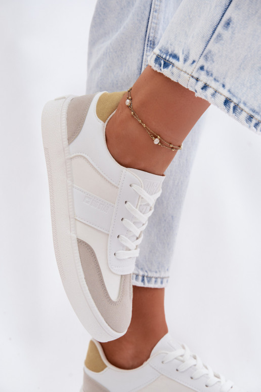 Chaussures modèle baskets Le bas des femmes Big Star TT274767 couleur blanche