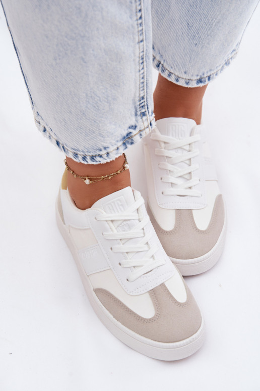 Chaussures modèle baskets Le bas des femmes Big Star TT274767 couleur blanche