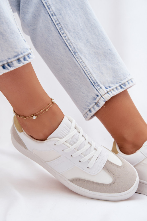 Chaussures modèle baskets Le bas des femmes Big Star TT274767 couleur blanche