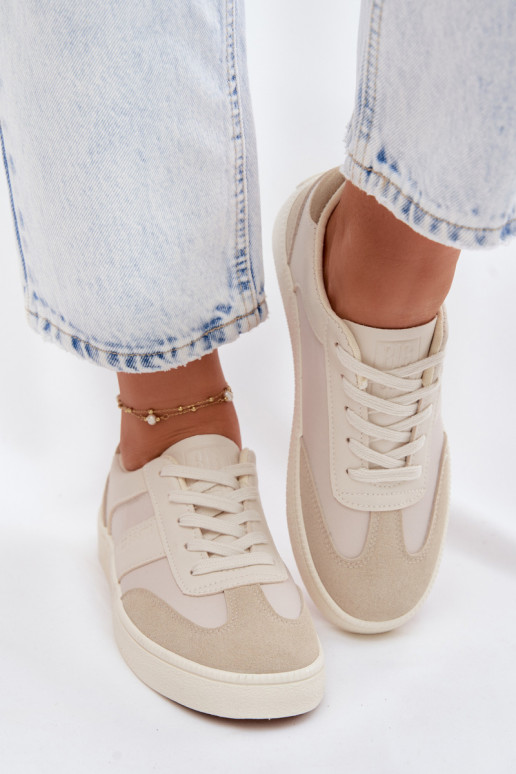 Chaussures modèle baskets Le bas des femmes Big Star TT274768 beige