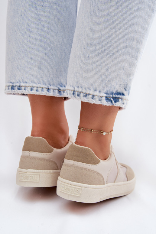 Chaussures modèle baskets Le bas des femmes Big Star TT274768 beige