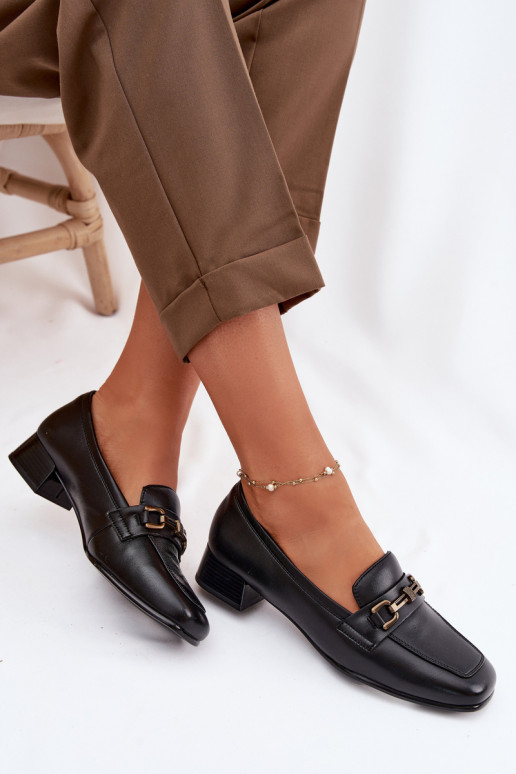 Peau chaussures Féminin Klocke avec des ornements Vinceza 39978 couleur noire