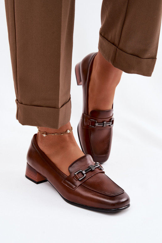 Peau chaussures Féminin Klocke avec des ornements Vinceza 39978 marron