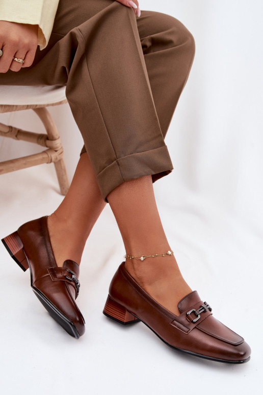 Peau chaussures Féminin Klocke avec des ornements Vinceza 39978 marron