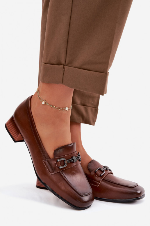 Peau chaussures Féminin Klocke avec des ornements Vinceza 39978 marron