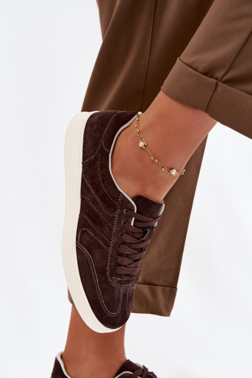 Chaussures modèle baskets en daim Vinceza 95400 CzekoladoÀe