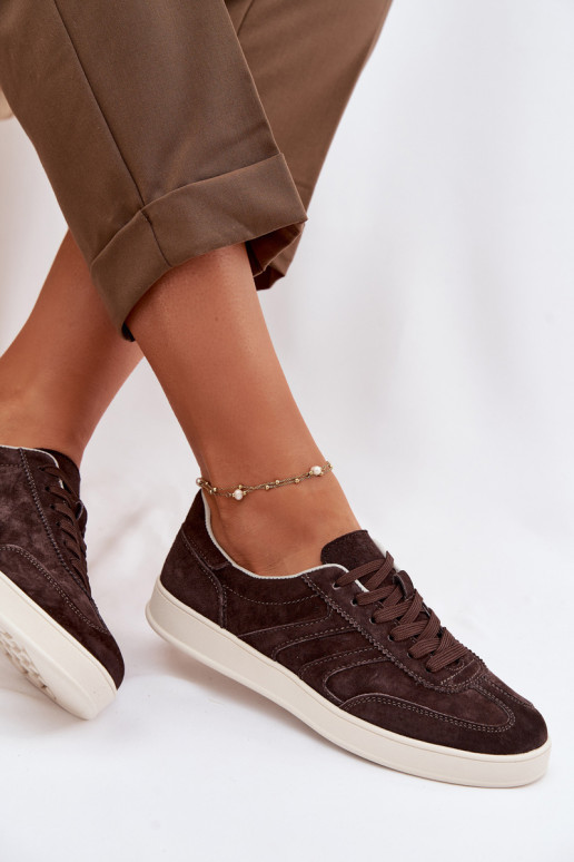 Chaussures modèle baskets en daim Vinceza 95400 CzekoladoÀe