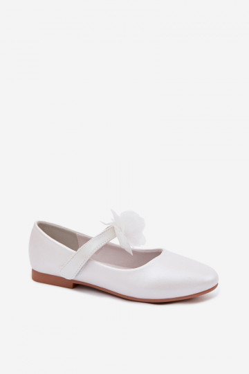 ballerines Puéril avec des ornements À Après Vinceza 13277 couleur blanche nacre