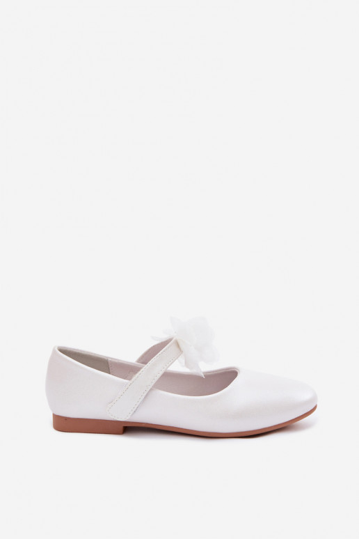 ballerines Puéril avec des ornements À Après Vinceza 13277 couleur blanche nacre