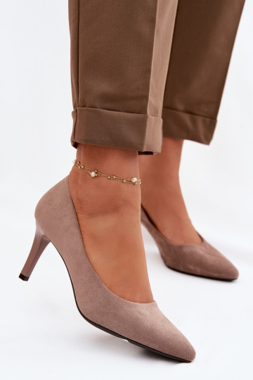 Talons hauts en simili daim Sergio Leone 1336 couleur marron 2