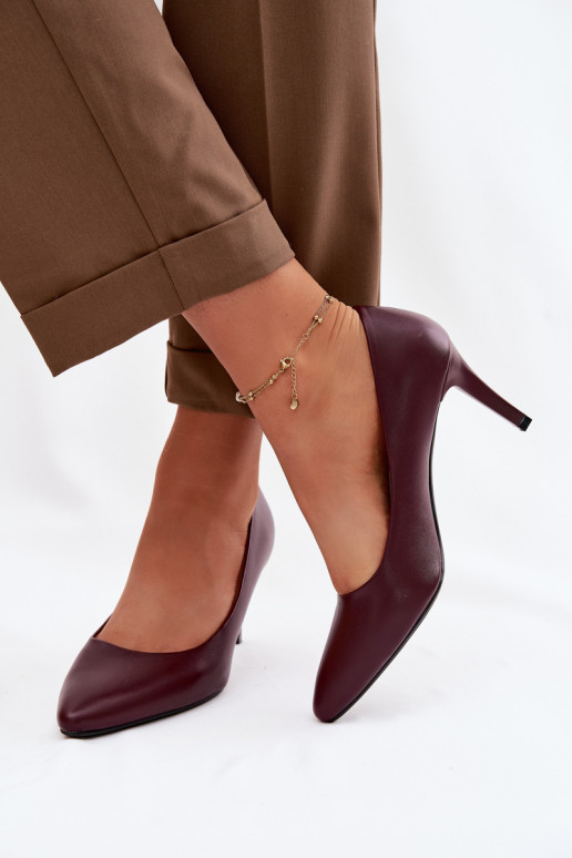 chaussures à talons hauts Eko Peau Sergio Leone 1336 Bourgogne