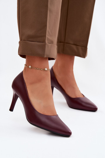 Talons hauts en simili cuir Sergio Leone 1336 couleur bordeaux 2