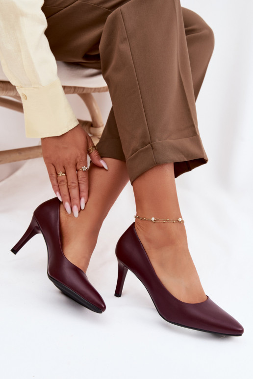 chaussures à talons hauts Eko Peau Sergio Leone 1336 Bourgogne