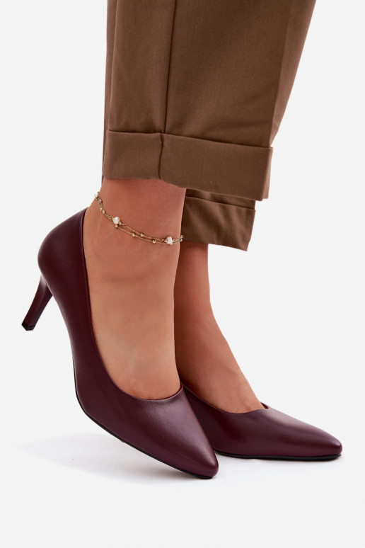 chaussures à talons hauts Eko Peau Sergio Leone 1336 Bourgogne