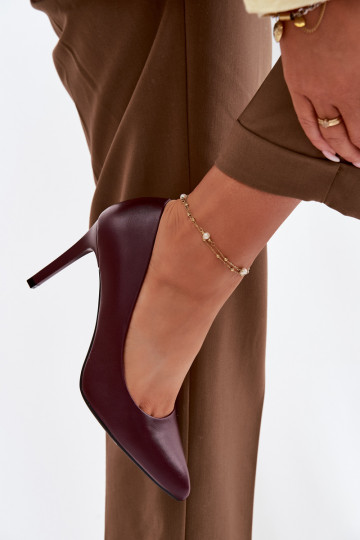 Talons hauts en simili cuir Sergio Leone 1339 couleur bordeaux
