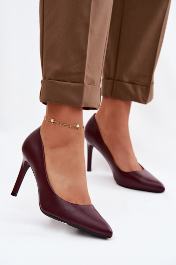 Talons hauts en simili cuir Sergio Leone 1339 couleur bordeaux 2