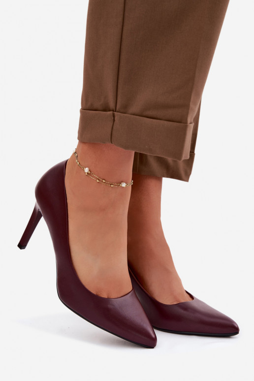 Eko Peau chaussures à talons hauts Sergio Leone 1339 Bourgogne