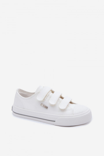 Chaussures de loisirs enfants avec fermeture velcro Big Star TT374169 couleur blanche