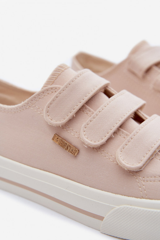 chaussures décontractées Puéril avec attaches adhésives Big Star TT374174 beige