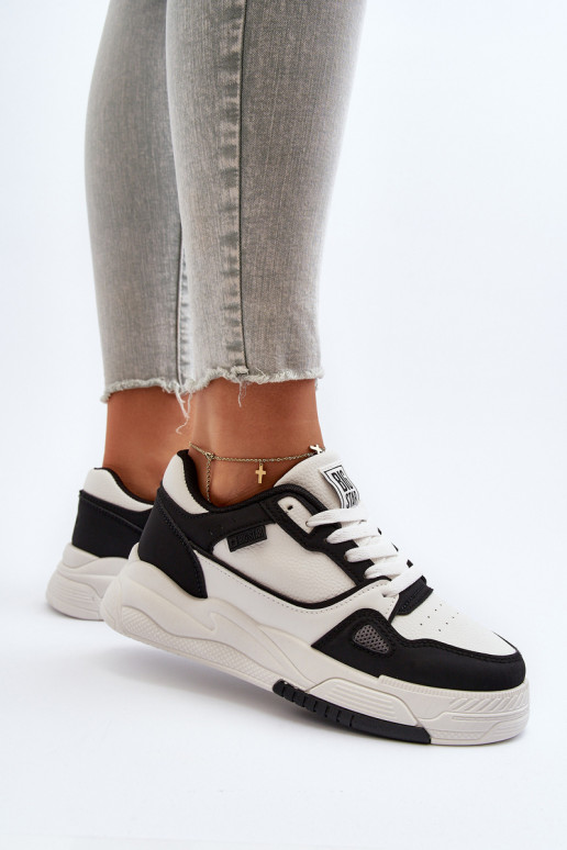 Féminin Chaussures modèle baskets Big Star NN274669 Blanc-couleur noire