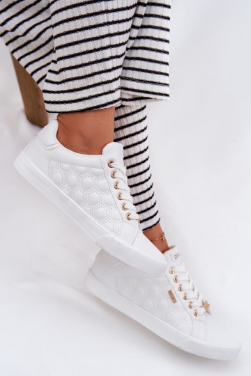 Baskets décontractées en simili cuir Big Star RR274322 couleur blanche 2