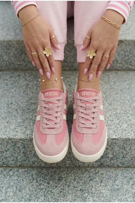 Chaussures modèle baskets Féminin Big Star TT274160 couleur rose