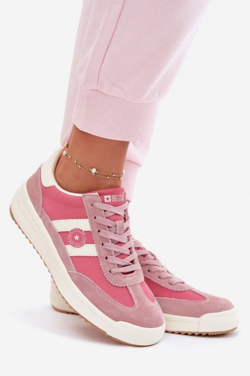 Chaussures modèle baskets Féminin Big Star TT274160 couleur rose