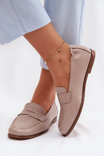 Mocassins en cuir Vinceza 18121 couleur sable