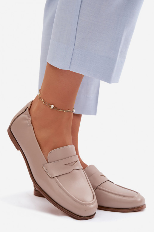 MocassinsActivéturalnej Skóry Vinceza 18121 beige