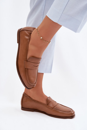 Mocassins en cuir Vinceza 18121 couleur marron