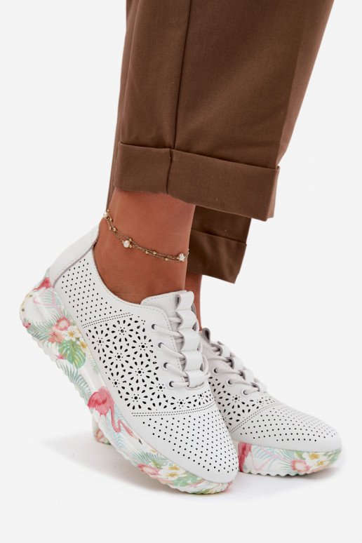 Daim ajouré chaussures Féminin Vinceza 79603 beige