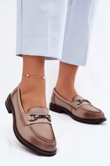 Mocassins en cuir femme Vinceza 39983 couleur sable 2