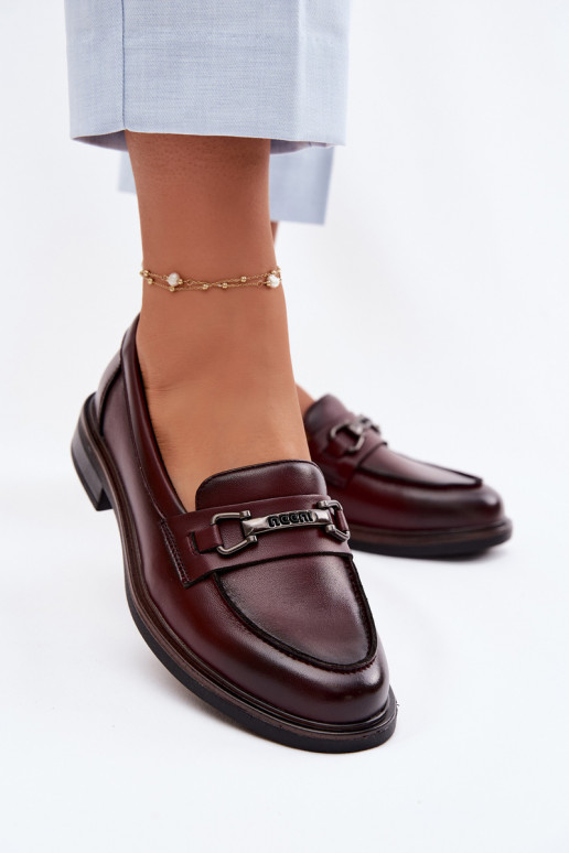 Peau mocassins pour femmes Vinceza 39983 marron