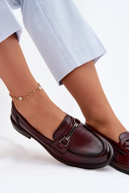 Peau mocassins pour femmes Vinceza 39983 marron