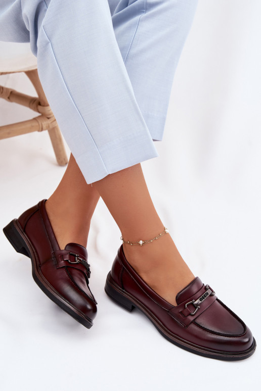 Peau mocassins pour femmes Vinceza 39983 marron