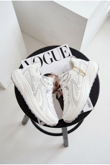 Baskets sportives pour femmes Big Star TT274325 HI-POLY SYSTEM blanches