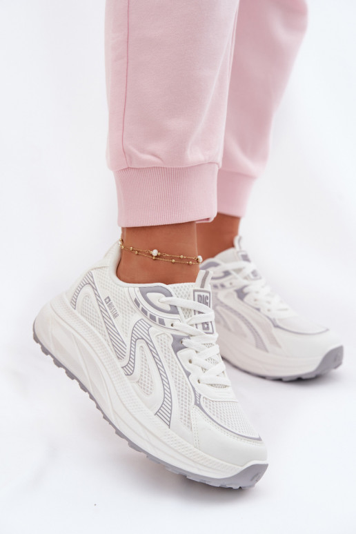 baskets Chaussures modèle baskets Féminin Big Star TT274325 HI-POLY SYSTEM couleur blanche