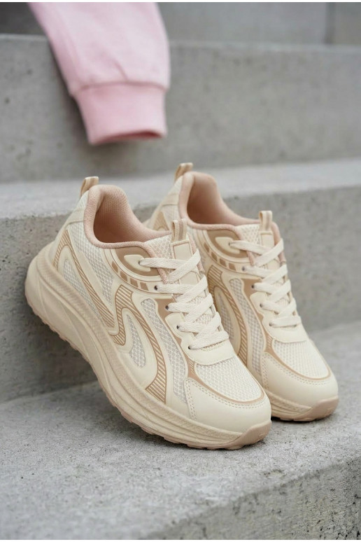 baskets Chaussures modèle baskets Féminin Big Star TT274326 HI-POLY SYSTEM beige