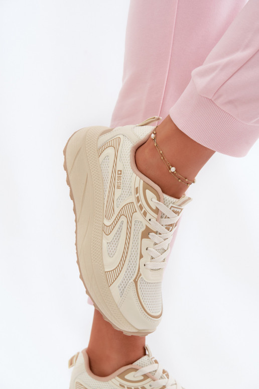 baskets Chaussures modèle baskets Féminin Big Star TT274326 HI-POLY SYSTEM beige